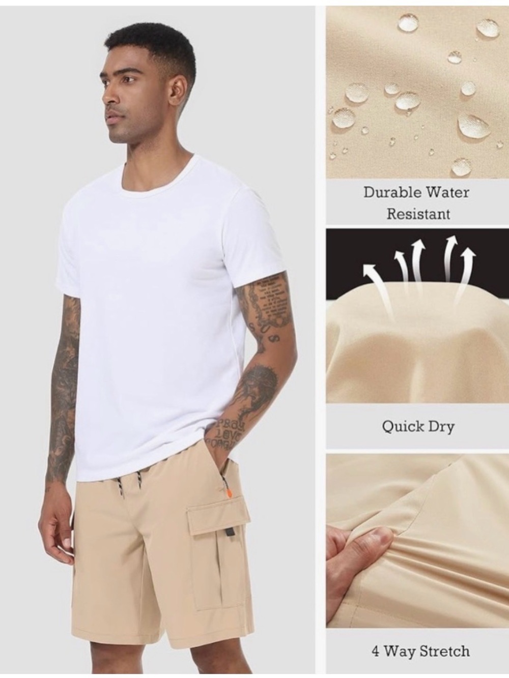 Champion Men's Tan Cargo Shorts